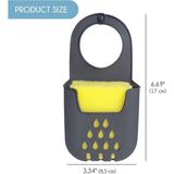 MAİN SHOP 1 Adet Pratik Asılabilir Silikon Bulaşık Süngerlik Evye Üstü Süngerlik Düzenleyici Askılı Süngerlik M-125 - Antrasit