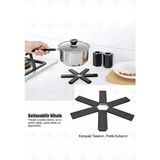 MAİN SHOP 3 Adet Isıya Dayanıklı Pratik Katlanabilir Nihale | Modern Nihale Kaymaz Tencere Altlığı M-021