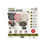 MAİN SHOP 3 Adet Silikon Yuvarlak Lavabo Süzgeci Kaymaz Süzgeç Gider Kapağı M-140