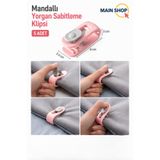 MAİN SHOP 5 Adet Mandallı Yorgan Sabitleme Klipsi – Nevresim Kaydırmaz Yorgan Tutucu Mandal Seti Iğnesiz Yatak Çarşaf Sabitleyici M-682