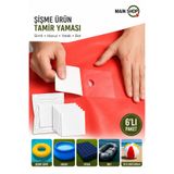 MAİN SHOP 6’lı Paket Su Geçirmez Şişme Havuz, Bot ve Yatak Tamir Yaması - Güçlü Yapışkanlı Onarım Kiti M-51