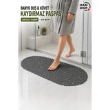 MAİN SHOP Banyo Duş ve Küvet Kaydırmazı Vantuzlu Paspas 34X68 cm Gri Renk M-130