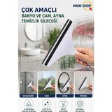 MAİN SHOP Çok Amaçlı Cam ve Banyo Temizlik Sileceği Duşakabin Ayna Fayans Iz Bırakmaz Pratik Temizleyici 1 Adet