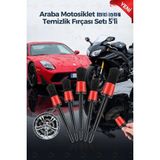 MAİN SHOP Detay Fırçası Seti 5 li Detaylı Farklı Boyutlarda Fırça Seti Oto Araç Motor Temizlik Fırçaları M-1037