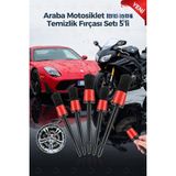 MAİN SHOP Detay Fırçası Seti 5 li Detaylı Farklı Boyutlarda Fırça Seti Oto Araç Motor Temizlik M-1037