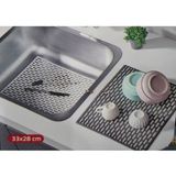 Main Shop Dikdörtgen Silikon Lavabo Buzluk Matı 33X28 cm GRİ RENK 1 ADET