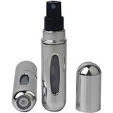 MAİN SHOP Doldurulabilir Mini Parfüm Şişesi 5 Ml - Cep Parfüm Şişesi Gümüş Renk 1 Adet M-230