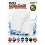 MAİN SHOP Güçlü Yapışkanlı Şişme Bot ve Havuz Tamir Yaması - 12'li Ekonomik Paket M-51