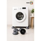 MAİN SHOP Gürültü Engelleyici ve Kaymaz Titreşim Önleyici Kauçuk Ayak Pedleri Çamaşır Makinesi Stoper 4'lü Set M-541
