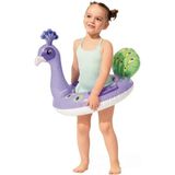 MAİN SHOP Intex 3-6 Yaş Şişme Havuz ve Deniz Yüzme Simidi Kuğu Baskılı Çocuk Simit M-59221 - Ekru