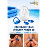 MAİN SHOP Intex Havuz ve Deniz Için Kulak Tıkacı ve Burun Klipsi Seti Saklama Kutulu M-55609 - Mavi
