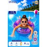MAİN SHOP Intex Şeffaf Baskılı Çocuk Deniz Simidi 61 cm 6-10 Yaş - 3 Asorti Renkli Yüzme Simidi M-59242 - Mor