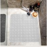 MAİN SHOP Kare Masajlı Silikon Banyo & Duş Kaydırmazı Beyaz Renk M-150