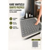 MAİN SHOP Kare Vantuzlu Banyo ve Duş Kaydırmazı, Küvet Içi Duşakabin Kaydırmaz Vantuzlu Banyo Paspası 54X54CM M-149