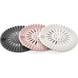 MAİN SHOP Main Shop 3 Adet Yuvarlak Silikon Lavabo Ve Küvet Süzgeci, Lavabo Tıkacı (Antrasit-Pembe-Beyaz) M-140