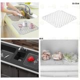 MAİN SHOP Main Shop Lavabo ve Buzluk Matı Lavabo Halısı 32 cm x 32 cm Şeffaf Mat M-111
