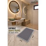 MAİN SHOP Şık Tasarım Su Emici Banyo Lavabo Kaymaz Tabanlı Kare Paspas 38x58 cm Yazısız Model M-60