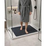 MAİN SHOP Silikon Kaydırmaz Taban Masajlı Duşa Kabin ve Banyo Paspası-Banyo Küvet Içi Paspas Antrasit Renk M-150