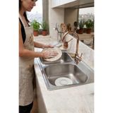 MAİN SHOP Silikon Lavabo Ve Küvet Tıkacı Yuvarlak Süzgeç Banyo Tıpa Banyo Süzgeç Beyaz Renk 1 Adet M-140