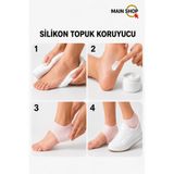 MAİN SHOP Silikon Topuk Gömleği Dikeni Bunyon Çatlak Koruyucu Bandaj Ortopedik Ayak Destek Çorabı M-112