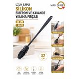 MAİN SHOP Uzun Saplı Silikon Biberon Ve Kavanoz Yıkama Fırçası 32 cm Şişe Temizleme Fırçası 1 Adet M-462