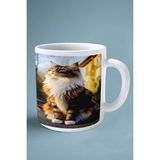 Maine Coon Kedi Isimli Kişiye Özel Baskılı Kupa Bardak Model 14