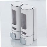 Mainshop 2 Adet Sıvı Sabunluk 400 Ml Duvara Monte Duş Sabun Şampuan Dispenseri Mutfak Banyo Sabunluğu Beyaz