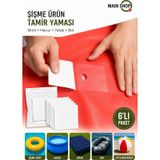 Mainshop 6 Lı Paket Su Geçirmez Şişme Havuz, Bot Ve Yatak Tamir Yaması - Güçlü Yapışkanlı Onarım Kiti M-51