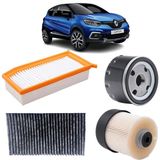 Mais Renault Captur 4lü Karbon Filtre Bakım Seti 1.5 Dci 2013-2019 Kit2055f
