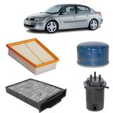 Mais Renault Megane 2 4lü Karbon Filtre Bakım Seti 1.5 Dci 2002-2005 Kit2094f