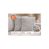 maison linden 2’li Welsoft Kırlent Kılıfı 40x40 Gri Gizli Fermuarlı Yumuşak Dokulu