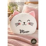 Maison Luré 10 Adet Peluş Kedi Yastık, Polar Kumaş, Elyaf Dolgulu - 10 cm - Siyah