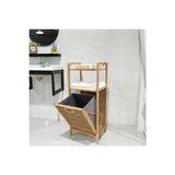 Maison Luré 100 cm Pinterest Stil Doğal Bambu Çamaşır Organizeri ile Şık Düzen Çamaşır Sepeti