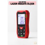 Maison Luré 100 Metre Lazer Metre Mesafe Ölçer Dijital Inşaat Ölçüm Aleti Ölçüm Cihazı - Siyah - Seçenek 1