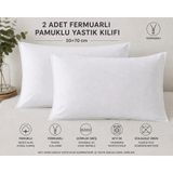 Maison Luré 2 Adet 50X70 Fermuarlı Pamuklu Yastık Kılıfı - Siyah