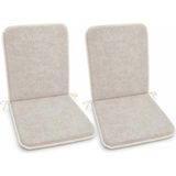 Maison Luré 2 Adet Rattan Arkalıklı Sandalye Minderi 4cm Primer Bej - Siyah - Seçenek 1
