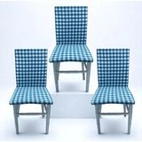Maison Luré 3'lü Sünger Dolgulu-Fermuarlı-Arkalıklı-Yıkanabilir-Sandalye Minderi 40 x 8 - Siyah - Seçenek 1