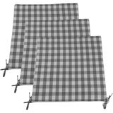 Maison Luré 3'lü Sünger Dolgulu Fermuarlı Yıkanabilir Sandalye Minderi 40 x 40 - Siyah - Seçenek 1