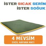 Maison Luré 4 Mevsim Kedi Köpek Minderi 60×40 Serinletici Isı Yalıtımlı Kaymaz Yatak - Seçenek 1 - Siyah
