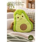 Maison Luré 5 Adet Avokado Yastık Küçük Boy Polar Kumaş Peluş Dekoratif Yastık - 10 cm - Siyah
