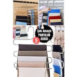 Maison Luré 5 Adet Pantolon Depolama Rafı Çelik Borulu Giysi Askısı Askılık - Seçenek 1 - Siyah