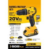 Maison Luré 60 Nm Torklu Darbeli 20 Volt 2 Amper 2 Akülü Vidalama Matkap Seti - Seçenek 1