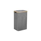 Maison Luré 70 Litre Bambu Katlanabilir Kumaş Kirli Çamaşır Sepeti, Dayanıklı ve Hafif