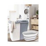 Maison Luré 90 Lt Çift Bölmeli Katlanabilir Çamaşır Sepeti, Pratik ve Dayanıklı