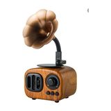 Maison Luré Ahşap Mini Gramofon Radyo, Bluetooth ve Yüksek Ses Kalitesi Nostaljik Radyo