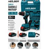 Maison Luré Akülü Vidalama Şarjlı Darbeli Matkap 21V Çift Akülü 3.0AH 25 Parça Set 10 mm