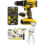 Maison Luré Akülü Vidalama Technology 58V8AH Lion Çift Akülü Darbeli Turbo Şarjlı Matkap 99 Parça Setl