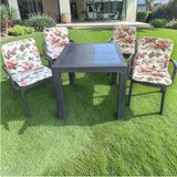 Maison Luré Arkalıklı Sandalye Minderi 4lü 4cm Süngerli 42X42 - Siyah - Seçenek 1