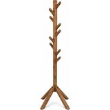 Maison Luré Askılık Çam Ahşap Ayaklı Ceviz Renk 180 cm 8 Kollu Portmanto