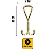 Maison Luré Askılık Gold Lüks Dekoratif Vestiyer Portmanto Duvar Askısı 13X7 cm